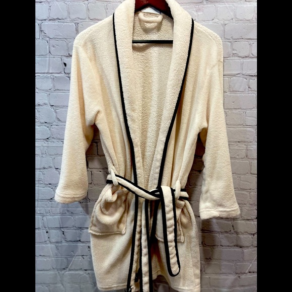 GOLDESSENCE Women's winter wool robe, with strap. ONE SIZE. - Picture 1 of 13